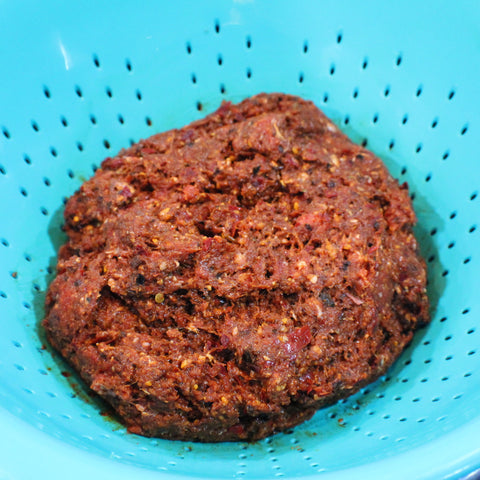 raw homemade beef chorizo