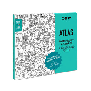 Atlas Coloring Poster - playoddity - Atlas Poster