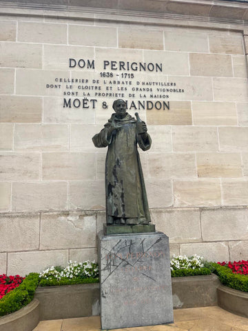 Dom Perignon Statue in Epernay, champagne -