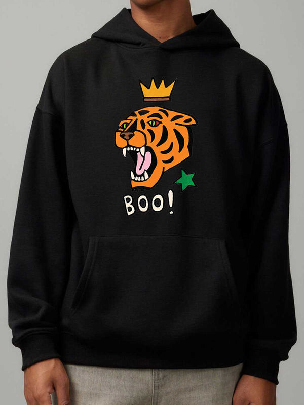 'BOO! The Tiger and the Dragon' - JP Meyer hoodie in black