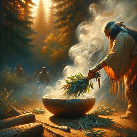 Native American Burning Chaparral Art