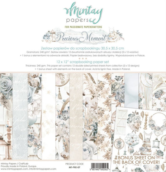 Mintay Papers - Old Manor - 12x12 inch Scrapbook Paper - Messy Papercrafts