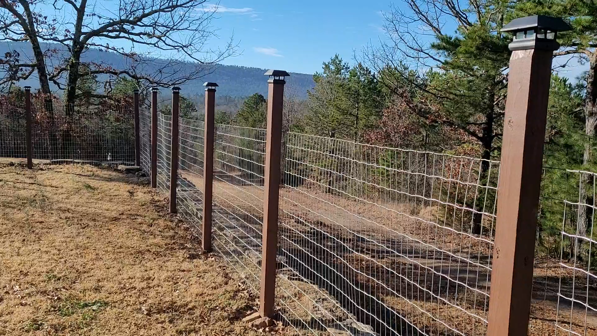 DIY Front Yard Fence Project Using 4x4s and Stretch Woven Wire — Healing Moon Farm and Soapery