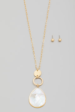 Teardrop Long Pendant Necklace