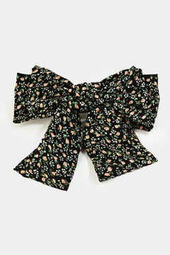 Mini Floral Print Floral Hair Bow Clip