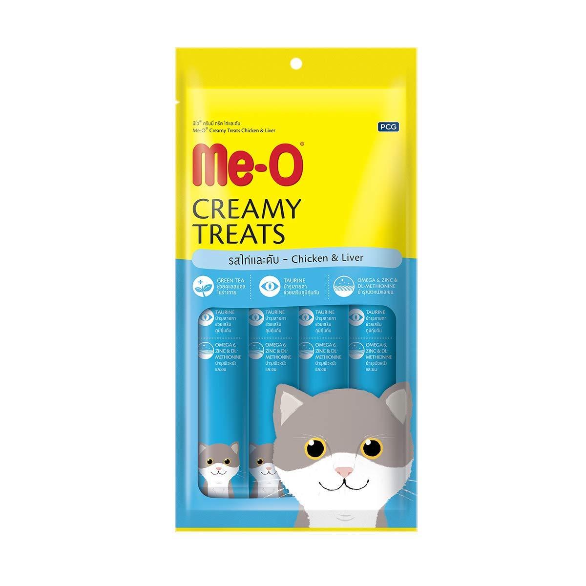 信頼 Creamy Me-O Treats 15g x 4 Flavor Crab キャットフード