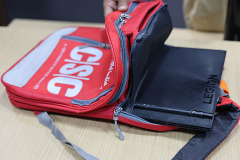 csc vle laptop bag and bottle