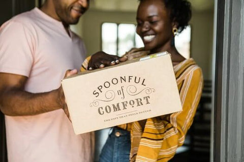 Couple receiving a gift