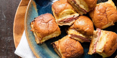 Slow cooker ham sandwiches