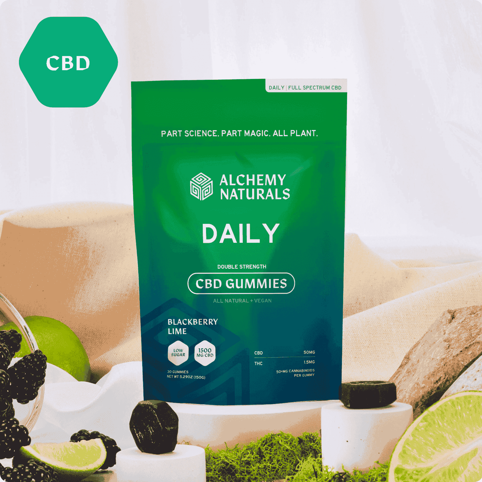 Full-Spectrum CBD Gummies - Alchemy Naturals product image