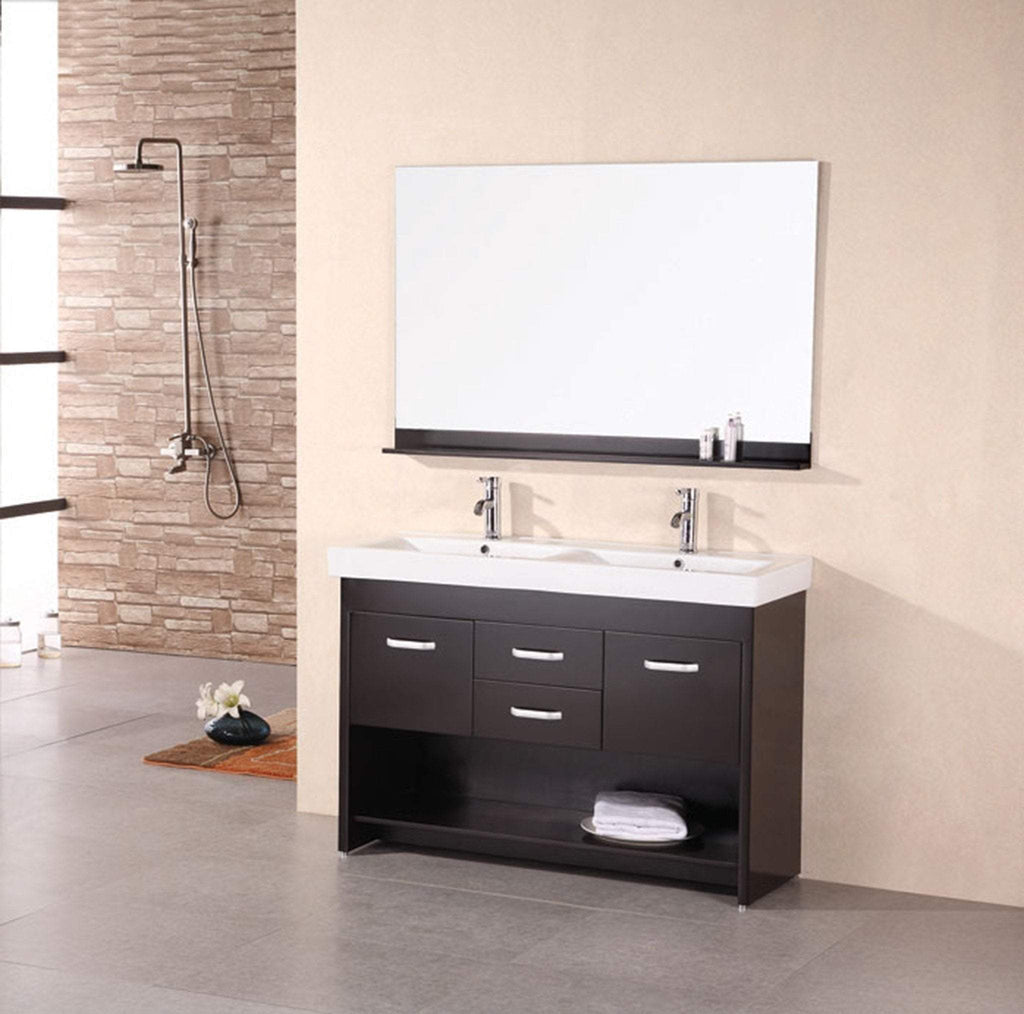 Citrus 48 Double Sink Vanity Espresso Finish Solid Hardwood