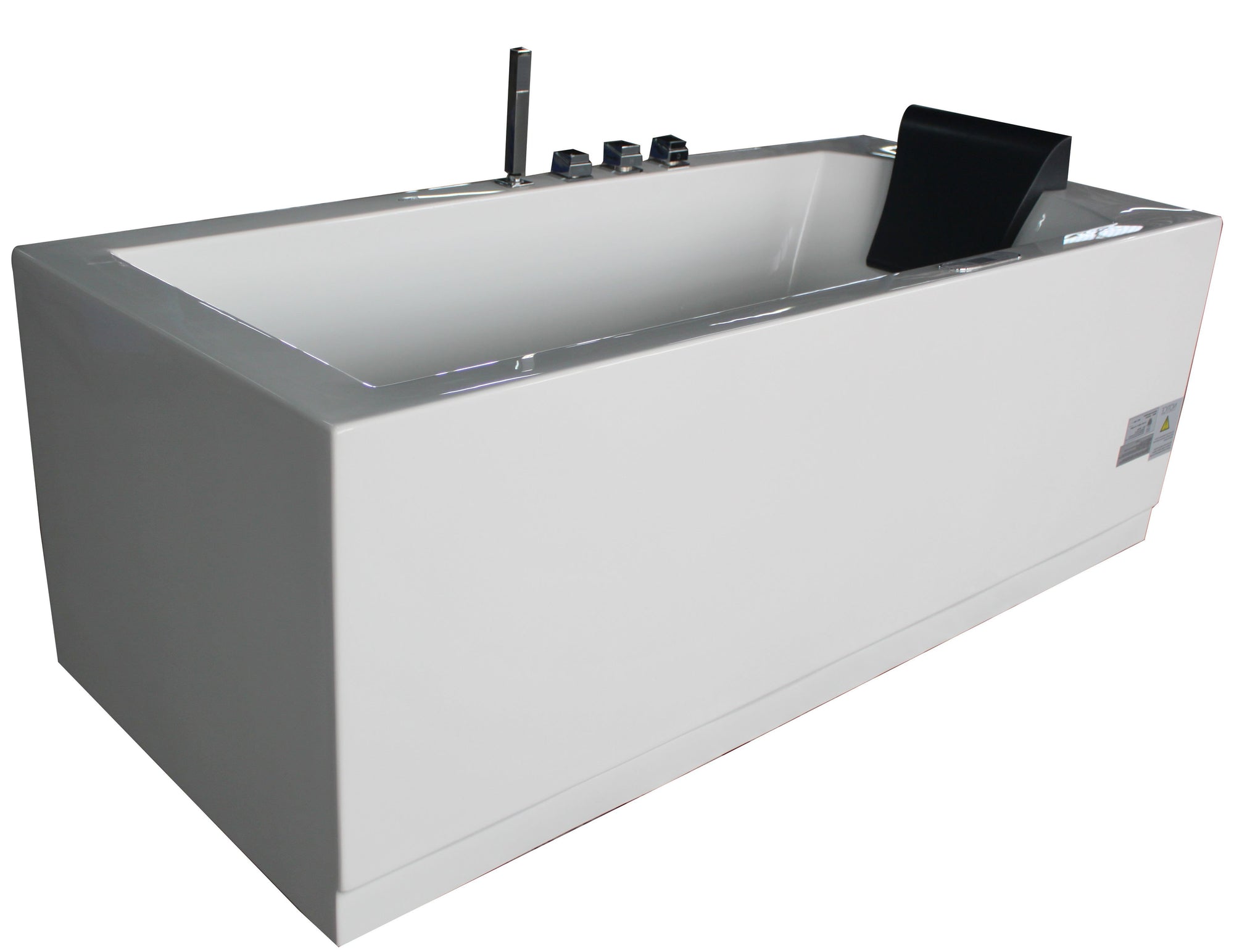 EAGO AM189ETL-R 6 ft Right Drain Acrylic White Whirlpool Bathtub w Fixtures