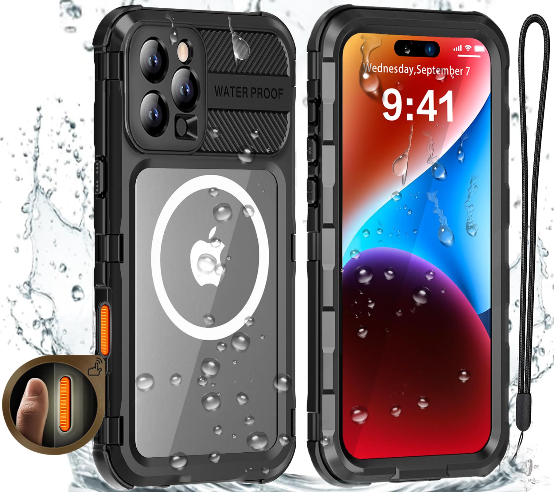 iPhone 16 pro max 360° full-body protective metal MagSafe drop proof waterproof case