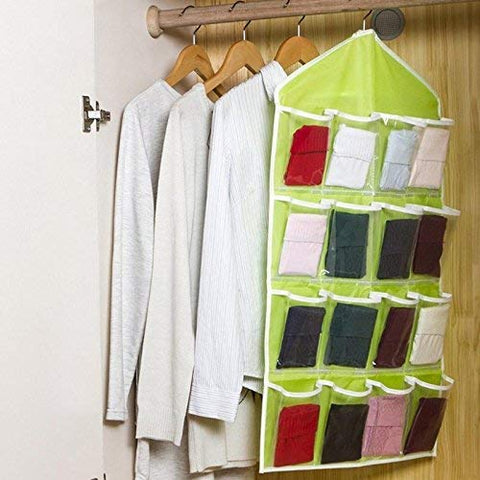 16 Pocket Closet Door Wall Hanging Storage Organizer Bag