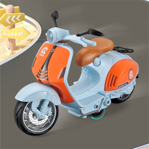 Mini Retro Diecast Street Motorcycle Toy: Sound/Lights