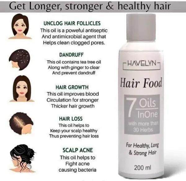 Havelyn Hair Food Oil 7 Oil 30 Herbs buy online | Shopizem