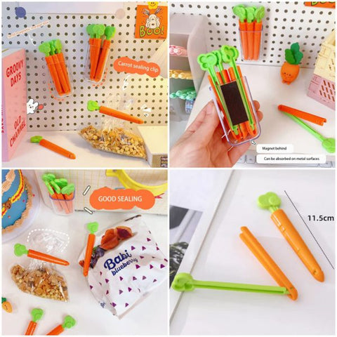 Magnetic Sealing Carrot Clips: Keep Food Fresh buy now