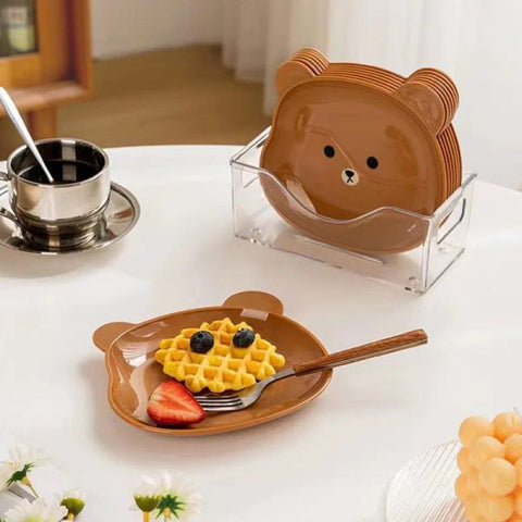 Mini Cute Cartoon Shape Bear Dish Plate pack of 8 buy now