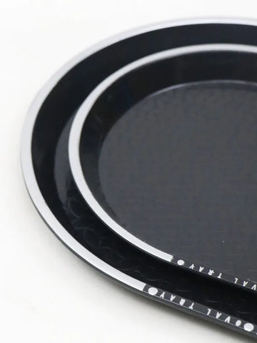 Oval Stylish Tray in black colour for kitchen & dining at Shopizem