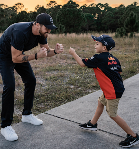 father and son bonding over shared love of Formula 1