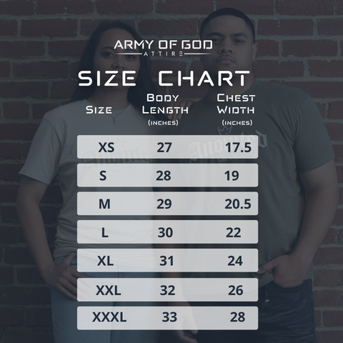 tabela de tamanhos para camiseta ungida edição verde militar traje do exército de deus
