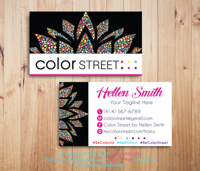 Personalized Color Street Application Cards, Color Street Business Card CL68