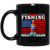 Make Fishing Great Again, American Flag, American Fisher Black Mug