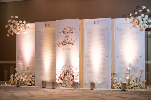 Elegant Seating Chart Escort Wall Display