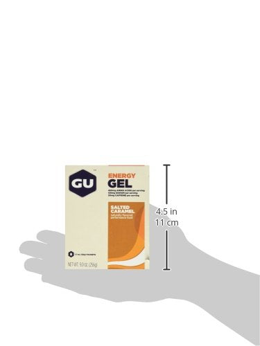 GU Energy Original Sports Nutrition Energy Gel, Salted Caramel, 8 Count Box