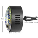 Image of 2 Piece Car Aromatherapy Essential Oil Diffuser Vent Clip - Unique Dove And Clock Painting - Passion Fruit Floral