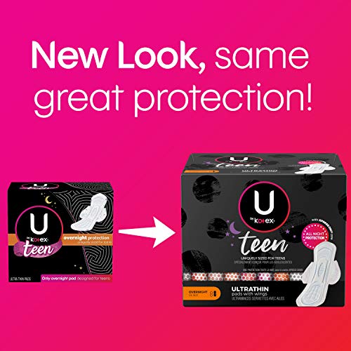 U By Kotex Ultra Thin Teen Feminine Pads With Wings Overnight Protect Ninelife Europe