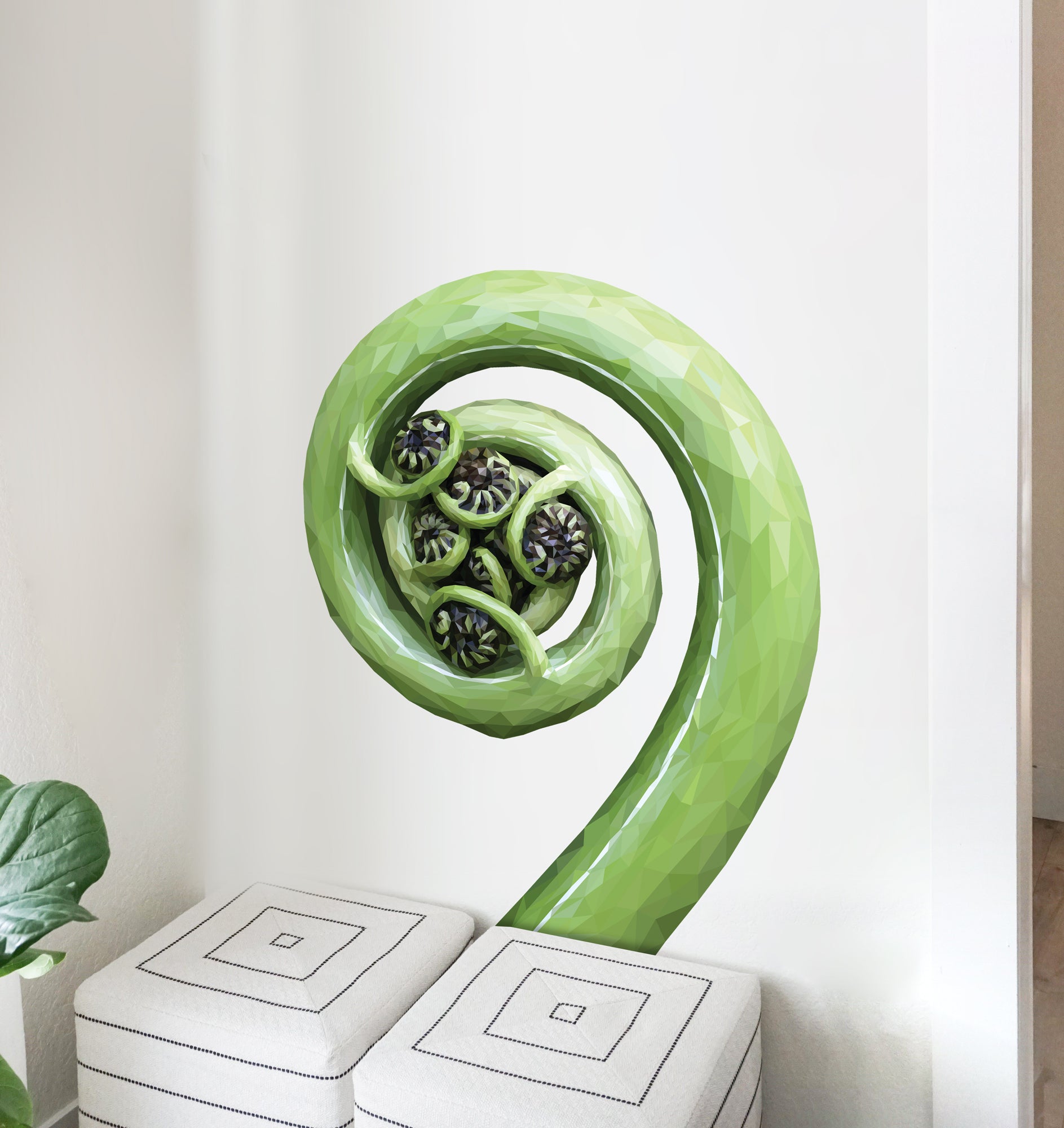 Geometric Koru Wall Decal – Your Decal Shop