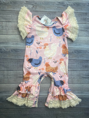 Hen Romper with Tassels - Wild Blossoms Boutique, LLC