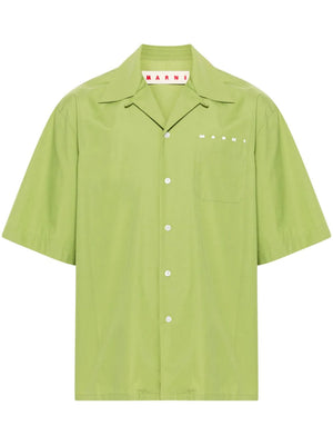 MARNI LOGO PRINT COTTON SHIRT - TheLuxeLend