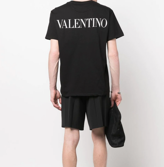 VALENTINO FLORAL PRINT LOGO TEE – TheLuxeLend