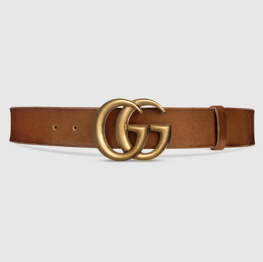 GUCCI GG MARMONT LEATHER BELT WITH SHINY BUCKLE – TheLuxeLend