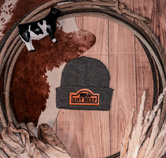 Eat Beef Leather Patch Realtree Original Trucker Hat