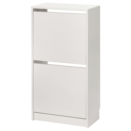 BRUSALI Shoe cabinet with 3 compartments, white, 24x113/4x511/8