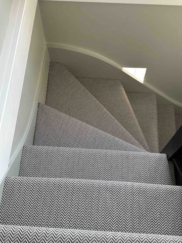 Close fitted carpet on stairs to save money