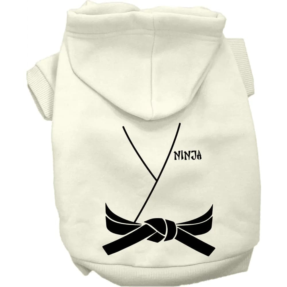 Ninja Screen Print Pet Hoodie