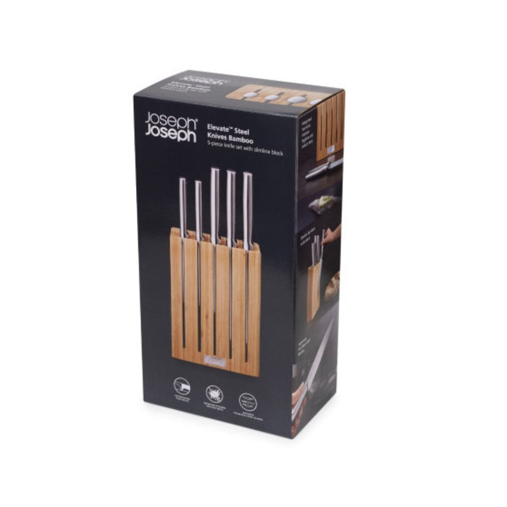 Joseph Joseph Elevate Steel Knives Bamboo 5 Piece Block