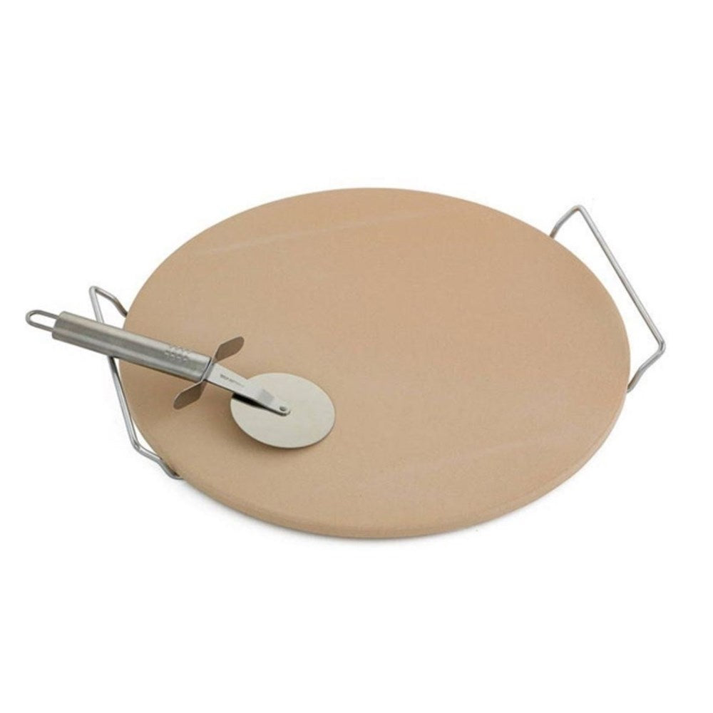 Avanti Pizza Stone with Rack & Pizza Cutter