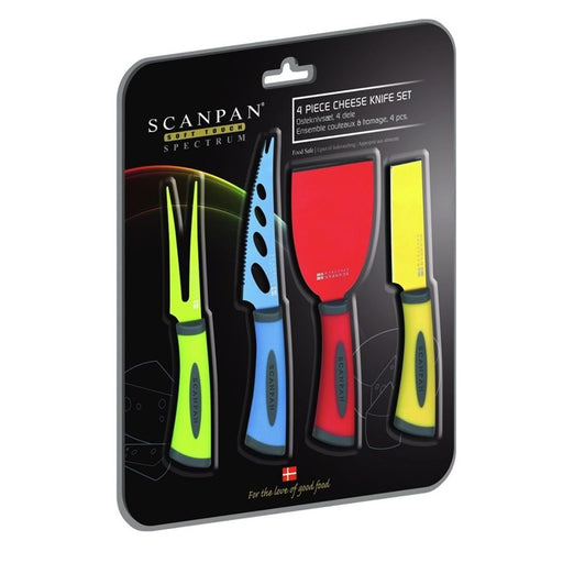 NEW Scanpan Soft Touch Spectrum 6 piece Steak Knife Set Black Serrated Wavy  Edge