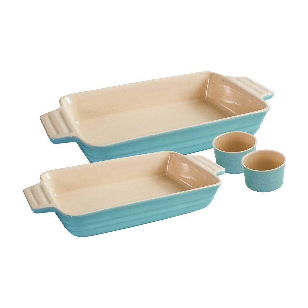 Chasseur La Cuisson Stoneware Rectangular Baking Set - 4 Piece