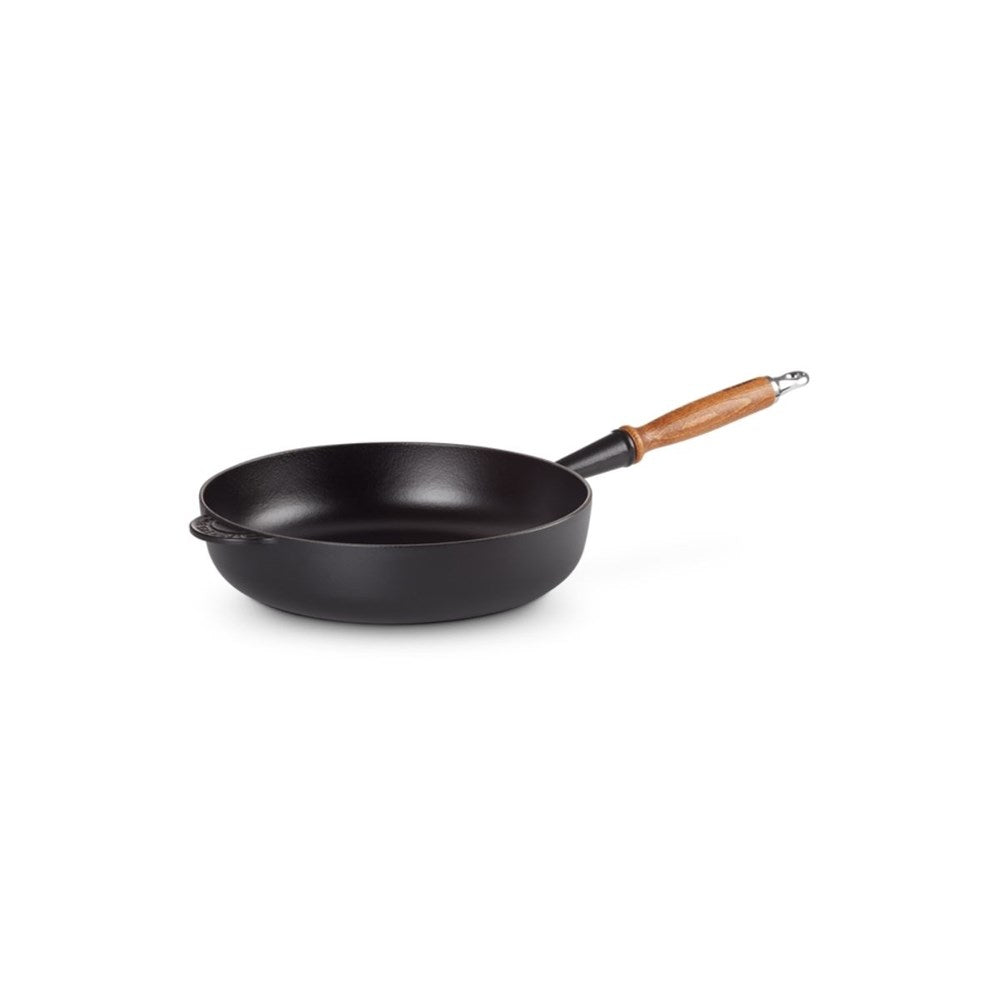 Le Creuset Cast Iron Signature Saute Pan with Wooden Handle - 28cm