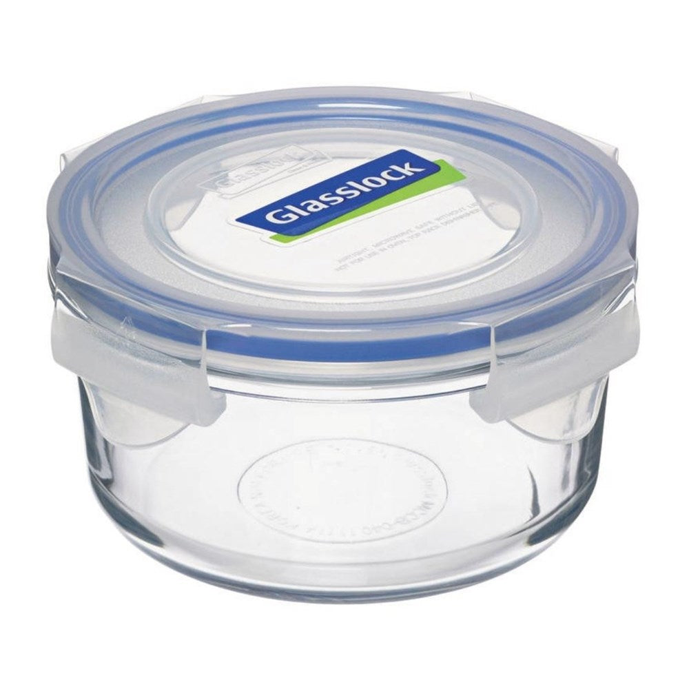 Glasslock Round Tempered Glass Food Container - 400ml