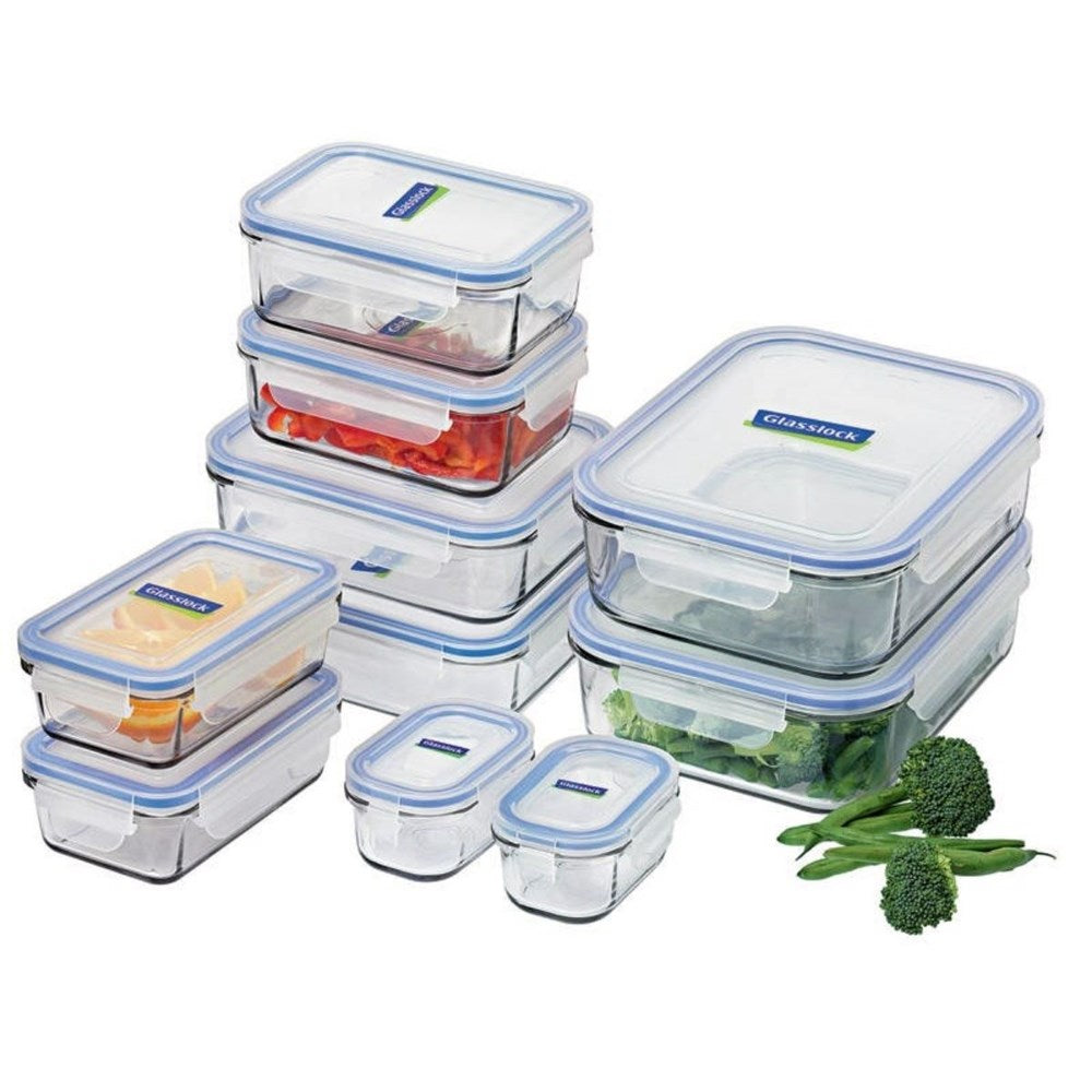 Glasslock Tempered Glass Food Container Set - 10 Piece