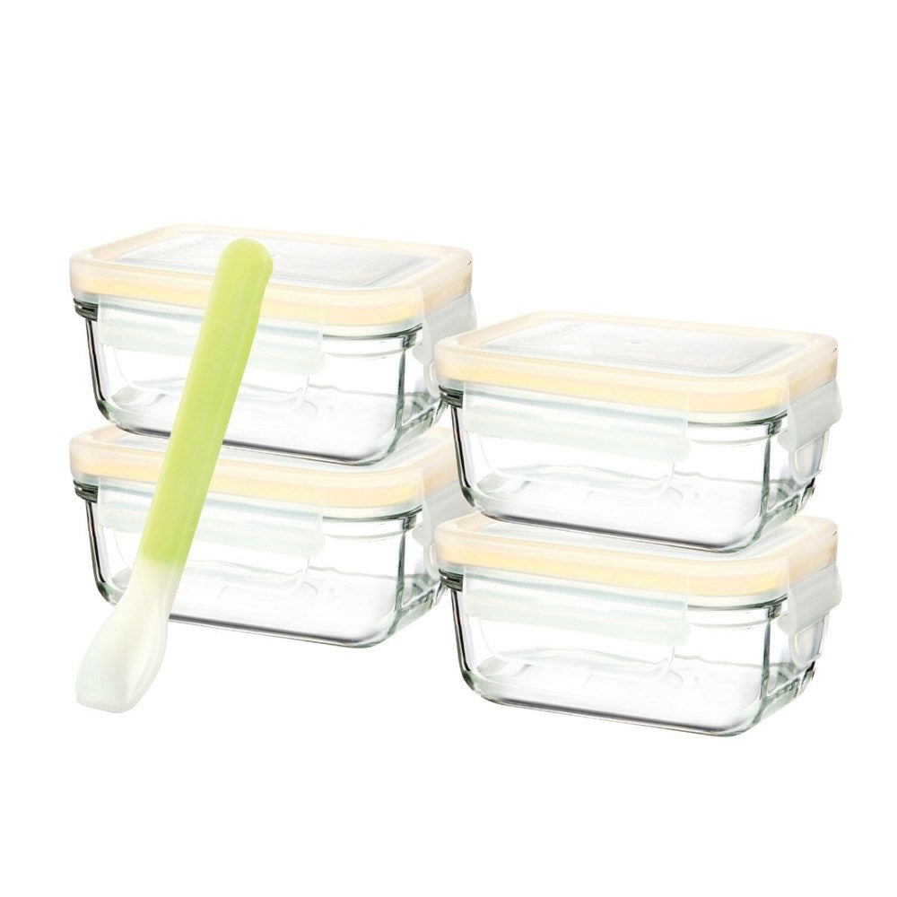 Glasslock Rectangular Baby Food Container Set - 5 Piece