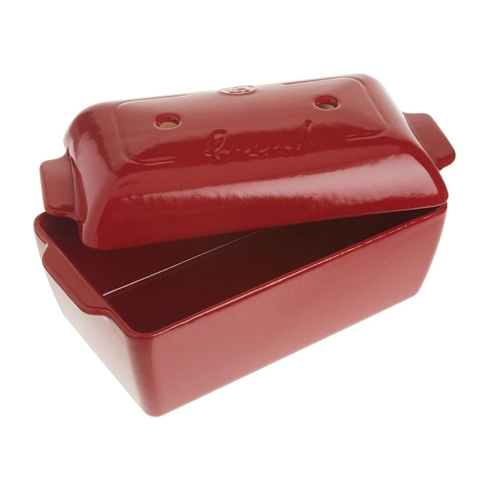 Emile Henry Bread Loaf Baker - 24cm, Burgundy, 24 x 15 x 12.5cm