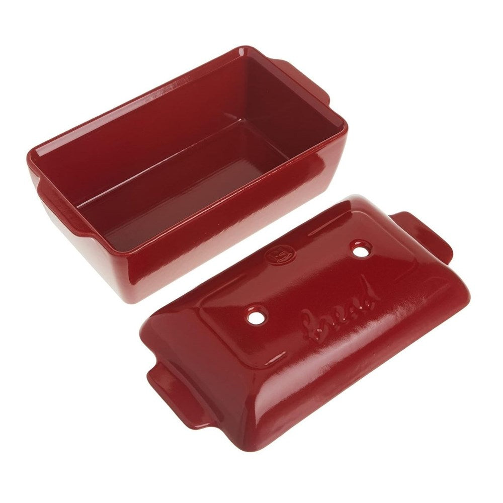 Emile Henry Bread Loaf Baker - 24cm, Burgundy, 24 x 15 x 12.5cm